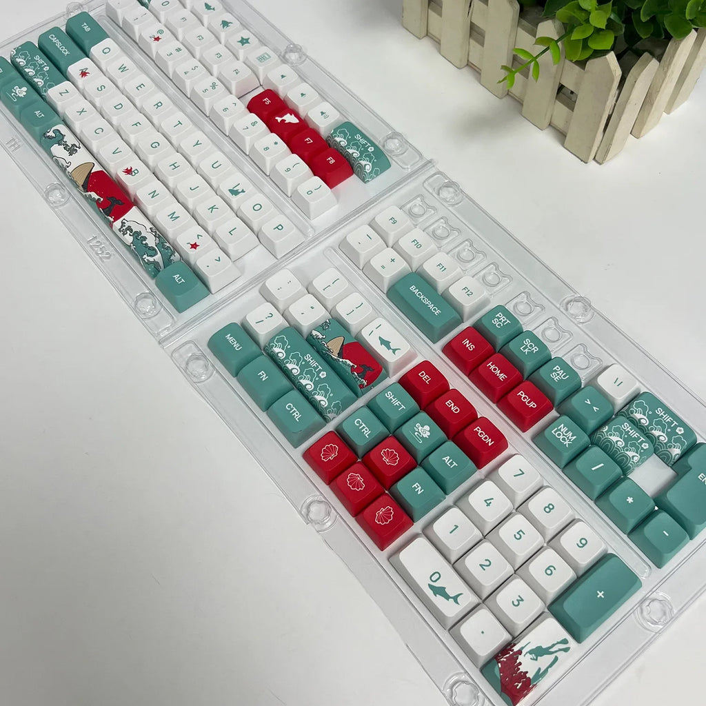 XDA/OEM PBT Keycaps coréen/russe/anglais/arabe Keycap colorant sous corail mer thème clé capuchon pour ISO Mx commutateur clavier mécanique