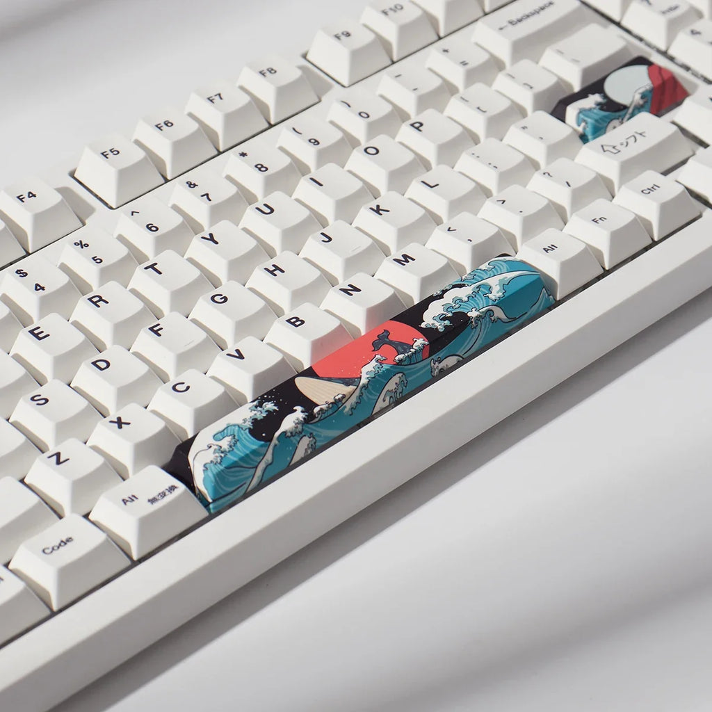 Coral Sea Keycap 4PCS Keycaps Cherry Profile Dye-Sub PBT keycaps Space Bar 6.25U ESC Enter Custom Keycap For Mechanical Keyboard