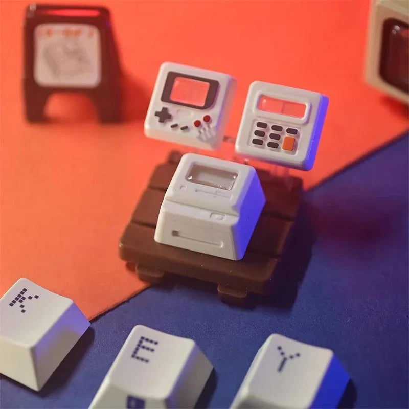 K-04 Keyboard Keycaps 3In1 For Mechanical Classic Retro Cute Transparent Key Cap Suit Cute Button Personalized Keycaps