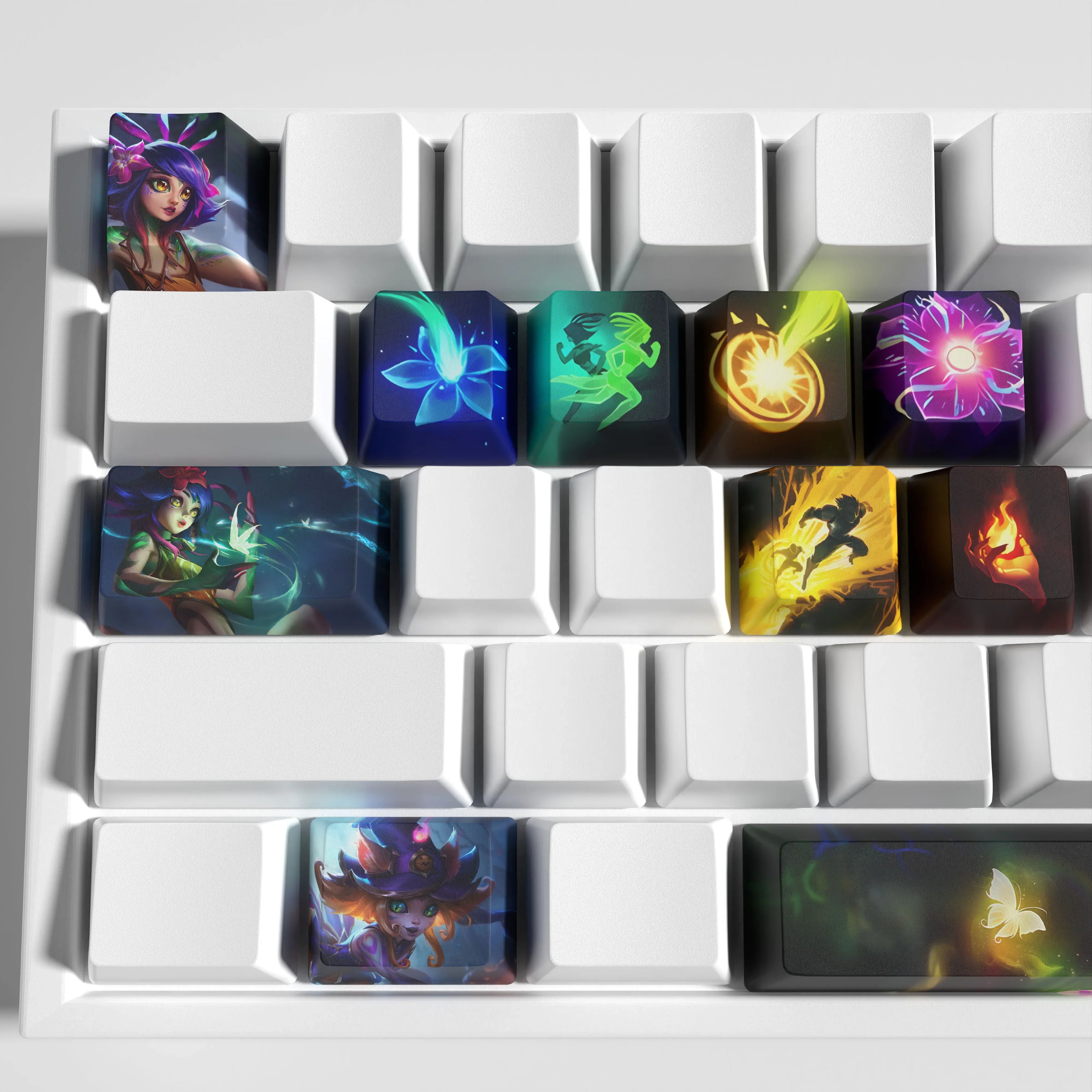 Neeko keycaps League of Legends Neeko keycaps jeu keycaps profil OEM 12 touches PBT colorant sous keycaps