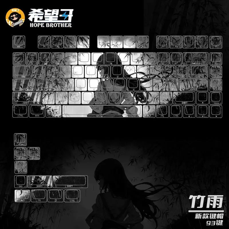Anime Keycaps for Mechanical Keyboard High-Quality Sublimation PBT Material Suitable for Mad60 68 Keyboards Computer Peripherals