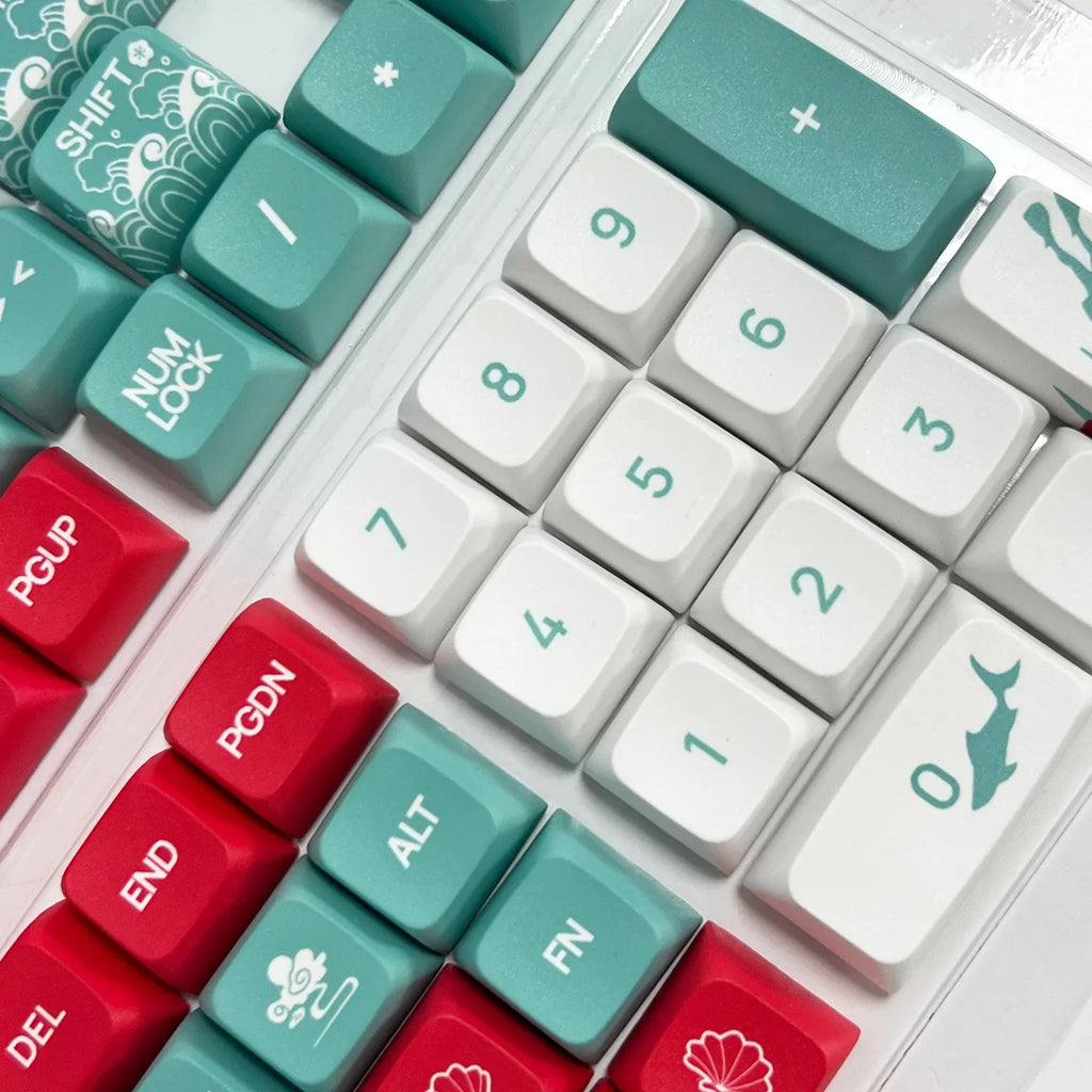 XDA/OEM PBT Keycaps coréen/russe/anglais/arabe Keycap colorant sous corail mer thème clé capuchon pour ISO Mx commutateur clavier mécanique