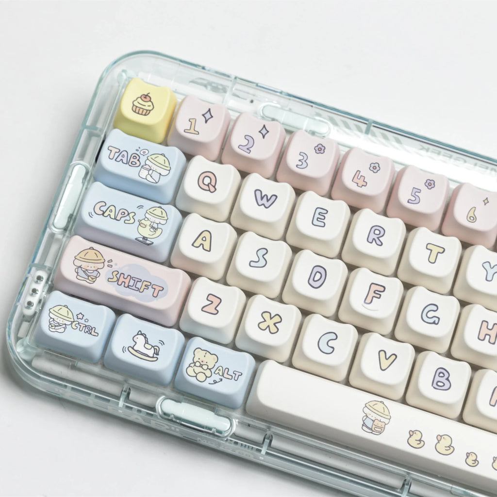 JCM MAO perfil oreja KeyCap jardín de infantes Picabara Anime lindo gato Keycaps para MX Switch Gaming Teclado mecánico GK75