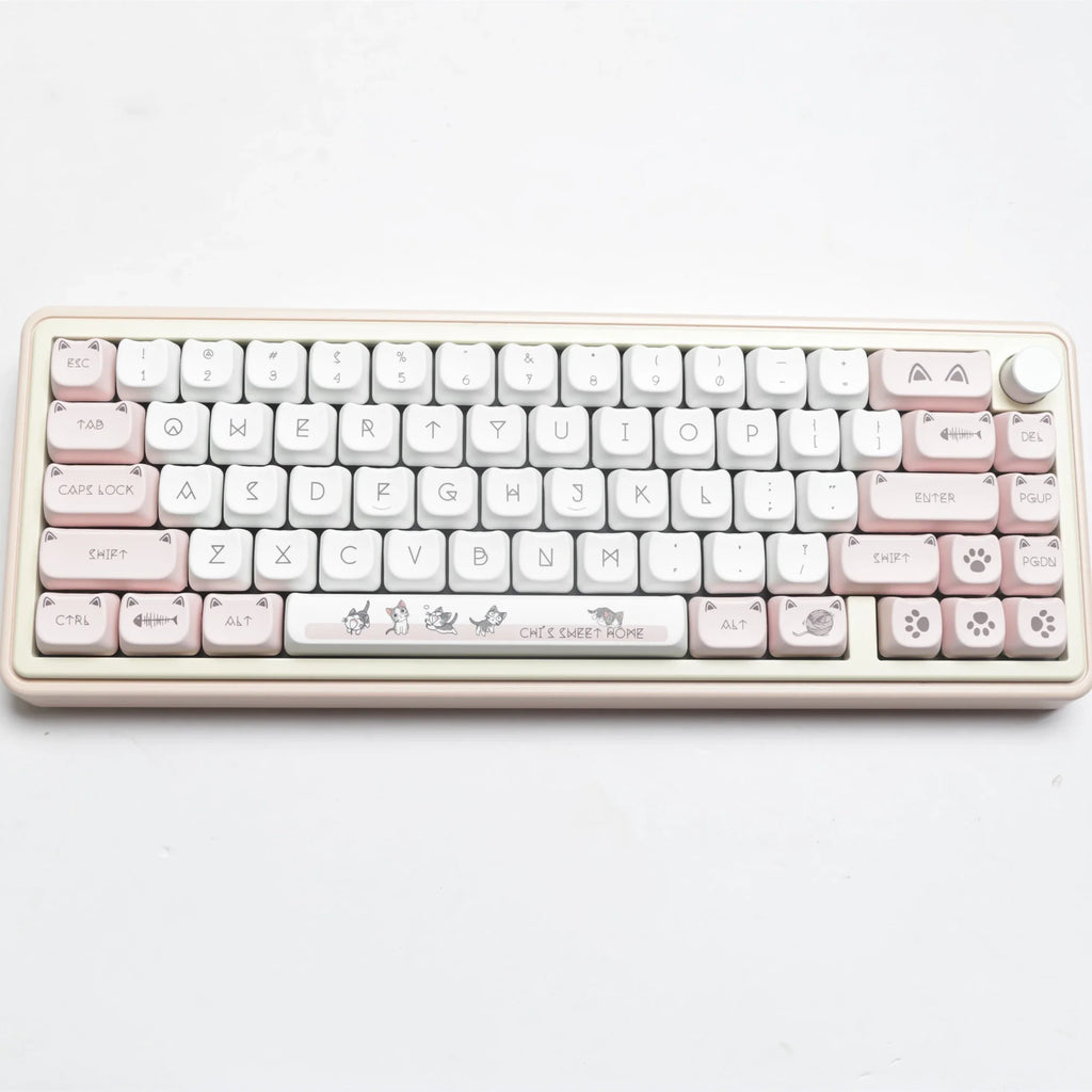 JCM MAO perfil oreja KeyCap jardín de infantes Picabara Anime lindo gato Keycaps para MX Switch Gaming Teclado mecánico GK75