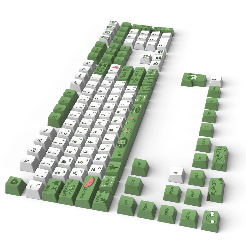 129 キーアラビアキーキャップセット PBT/ABS チェリープロファイル OEM キーキャップゲーミングカスタムパーソナライズされたかわいい MX スイッチメカニカルキーボード用