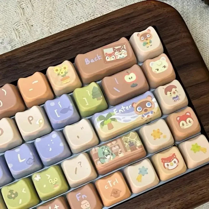 Kissan näppäinhapat Söpöt näppäinhapat MAO näppäinsuoja pbt 142 avaimet Räätälöity lahja lämpösublimaatio MX Switchin mekaanisille näppäimistön näppäimille