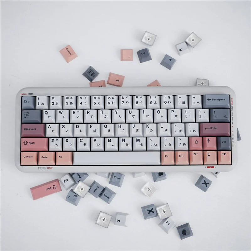 Akira taustiņvāciņi US/JP Cherry Profile 129/23 Keys PBT materiāls 5-side sublimation Sublimation Keyboard for MX Switch Mehāniskā tastatūra