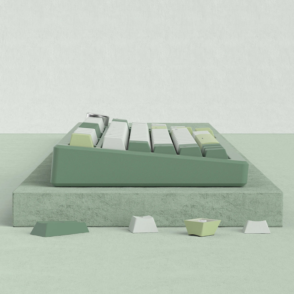 140 taustiņu zaļš balts PBT taustiņu vāciņš RGB spīd cauri dubultiem taustiņiem Ķiršu profils MX slēdžiem Mehāniskā spēļu tastatūra