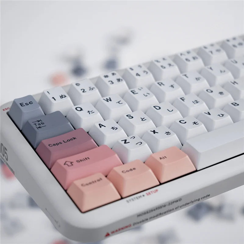 Akira taustiņvāciņi US/JP Cherry Profile 129/23 Keys PBT materiāls 5-side sublimation Sublimation Keyboard for MX Switch Mehāniskā tastatūra