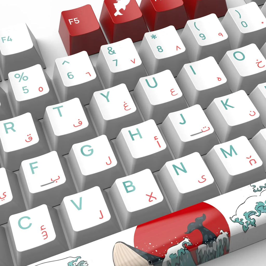 129 キーアラビアキーキャップセット PBT/ABS チェリープロファイル OEM キーキャップゲーミングカスタムパーソナライズされたかわいい MX スイッチメカニカルキーボード用